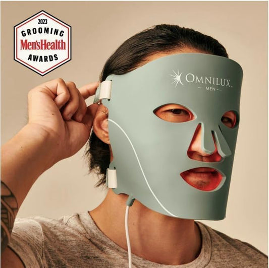 Omnilux FDA Approved Flexible LED Light Therapy Mask, Professional Clinical Level Treatment at Home (Men)
